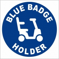 Vehicle Blue Badge Holder Scooter Decal