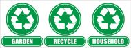 Wheelie Bin Recycle / Houshold / Garden Stickers