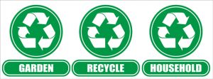 Wheelie Bin Recycle / Houshold / Garden Stickers