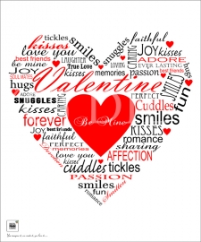 Valentine Heart Typography Print