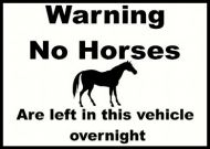 No Horses Sticker