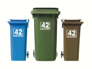 Wheelie Bin Numbers Sticker