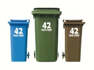 Wheelie Bin Numbers Sticker x3