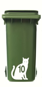 Wheelie Bin Cat 1 Sticker