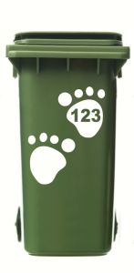 Wheelie Bin Bear Paws Sticker