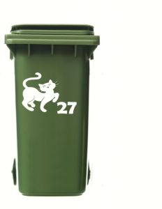 Wheelie Bin Cat 2 Sticker