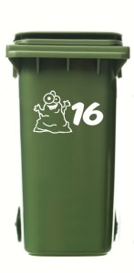 Wheelie Bin monster Sticker